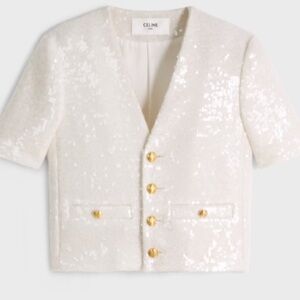 Celine embroidered embellished cardigan blazer, EU36